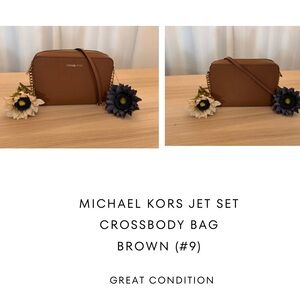 Michael Kors Tan Jet Set Messenger Bag